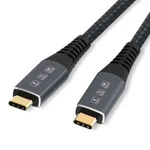 100W 5A 40Gbps USB4.0 USB 4 4.0 Pria KE Pria Tipe C USB C Pengisian Cepat Thunderbolt 3 Kabel Jalur Transfer Data 8K 60Hz