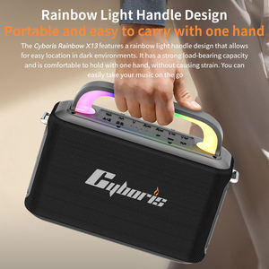 Gökkuşağı X13 200W açık hoparlör-Cyboris IPX6 su geçirmez, Karaoke hazır, taşınabilir parti Boombox ile Loud bas - Product Image 4