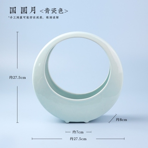 Produit dans le pays pleine lune <span class=keywords><strong>poterie</strong></span> gratuite pot de fleur <span class=keywords><strong>atelier</strong></span> vase à fleurs décoration simple salon ornements de table - Product Image 6