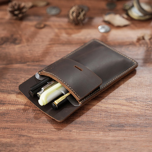 Étui à stylo en cuir médecin infirmière avec fermeture à glissière durable étanche poche portable manteau blanc porte-stylo multifonctionnel - Product Image 5