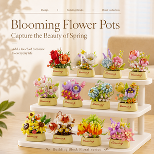 Kit de Pot de Fleurs DIY en Blocs de Construction, Mini Bouquet Floral Créatif en Briques, Jouet Décoratif pour la Maison, Ornement de Bureau, Cadeau pour Enfants et Adultes, <span class=keywords><strong>Vente</strong></span> en Gros - Product Image 3