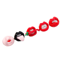 50pcs résine artisanat lèvres rouges bouche dos plat résine Cabochon Scrapbooking pour téléphone décoration artisanat bijoux à bricoler soi-même accessoires