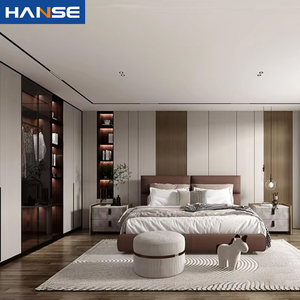 Ensemble Complet Mobilier de <span class=keywords><strong>Chambre</strong></span> Principale Moderne et Luxueux de Style Européen Américain avec Matelas et <span class=keywords><strong>Armoire</strong></span> pour Maison, Hôtel et Villa - Product Image 1