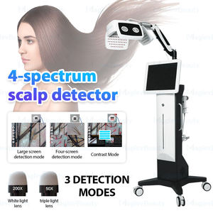 Analyseur de cuir chevelu multimédia, machine de repousse des cheveux 650 nm, 326 diodes, système multifonction, machine d'analyse de la peau - Product Image 2