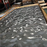 Tôle d'acier inoxydable effet vague d'eau, finition miroir noir, gaufrage PVD, personnalisation de la couleur pour hall d'hôtel/intérieur d'ascenseur/revêtement mural