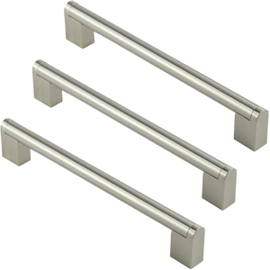 Hardware Modern Zinc Alloy Stainless Steel Door Handle Kitchen Cabinet Handles Drawer Fashion Furniture Handle Hardware