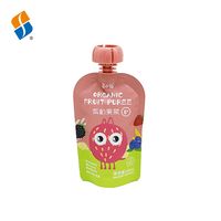 Feiao Pack Custom Print 100ml Matte Aluminiumfolie Knijpzakken met Tuitje van Kunststof Doypack Biologische Fruitpuree Verpakking Tuitzak