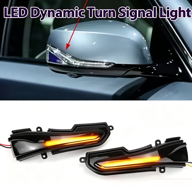 2pcs Dynamic LED Side Mirror Turn Signal Indicator Blinker Sequential Light for Infiniti Q30 Q50 Q60 Q70 QX50 QX60 QX70