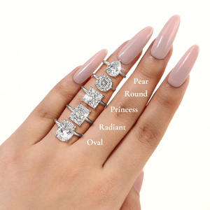 Maßgefertigter Gia IGI Zertifizierter Vvs Cvd Labor-Gezüchteter Diamant 10k 14k 18k Gold Radiantschliff 1 2 3 Karat Verlobungsring - Product Image 3