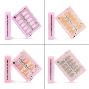<span class=keywords><strong>Faux</strong></span> <span class=keywords><strong>ongles</strong></span> à presser personnalisés <span class=keywords><strong>en</strong></span> amande courte, 30 pièces, réutilisables, <span class=keywords><strong>en</strong></span> acrylique, couvrance totale, avec emballage personnalisé - Product Image 1