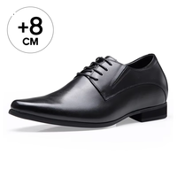 Chaussures en cuir tendance pour hommes, rehaussantes invisibles de 6 cm, vente en gros d'usine, fabricant de chaussures de ville formelles sur mesure