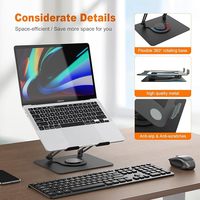 Support pliable en alliage pour tablette et ordinateur portable, compatible iPad, réglable en hauteur, support de bureau rotatif de 10'' à 16'', toutes tailles, en stock