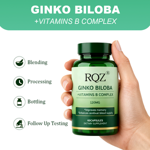 גינקו בילובה 120 מ\\\"ג + קפסולות קומפלקס B 60 יחידות בסיטונאות |   תוסף תזונה לתמיכה במוח, זיכרון ודם - Product Image 4