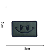 Emoticonos surtidos de colores bordados al aire libre moral brazalete insignias parches bordados con gancho y bucle