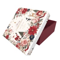 Scatola Regalo in Carta Rigida di Alta Qualità con Design Personalizzato, Laminazione Opaca, Materiale Riciclabile, Pieghevole e Piatta, Scatola Quadrata per Natale