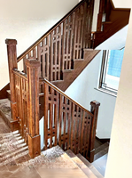 Escalier à main courante rotative en bois massif, sur mesure, pour intérieur, duplex, extérieur, loft, villa, avec installation à domicile