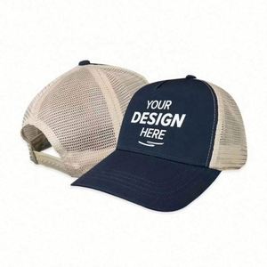 Custom Cheap Mesh Trucker Cap with <b>Patch</b> Logo Fashion Sporty Style for Men Women for Outdoor Cycling Travel Puff Printing - Product Image 1