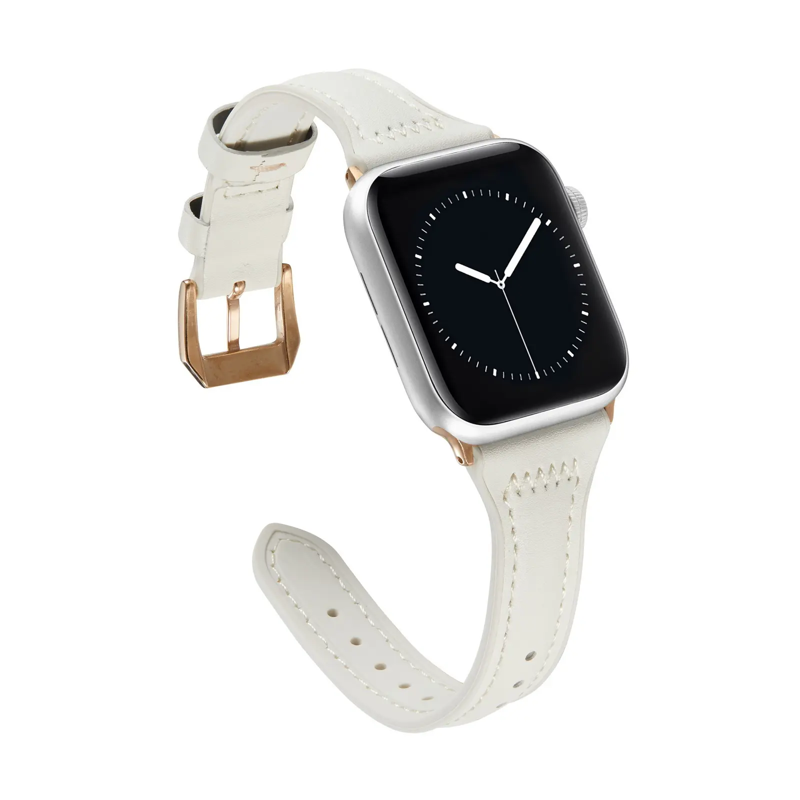 2022 Apple Watch Series 741mm45mm iwatch用時計バンド用のスリムで薄いドレッシーなエレガントな本革ストラップのベストセラー