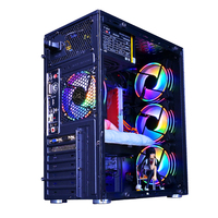 SNOWMAN New Style Pc Cabinet Top Power Supply Gaming ATX Mid Tower Gamer Computer case With RGB Fan Gaming Computer Cases