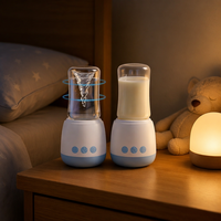 Nouveau design, mélangeur et chauffe-biberon léger pour bébé, 4 réglages de température, batterie au lithium intégrée, rechargeable