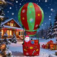 Père Noël lumineux de Noël de 1,2 m avec sac cadeau, sculpture gonflable pour la cour, le jardin, la fête