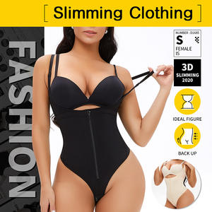Vêtements de mise en forme du corps pour femmes rondes, <span class=keywords><strong>taille</strong></span> haute, effet lifting des hanches, fermeture éclair, <span class=keywords><strong>grande</strong></span> <span class=keywords><strong>taille</strong></span>, D1639 - Product Image 2