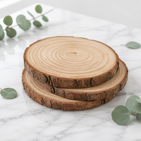 Disques de bois naturels non finis avec écorce d'arbre, sous-verres, pièces de sous-verres en bois, kit de cercles, ornements de Noël, artisanat avec écorce