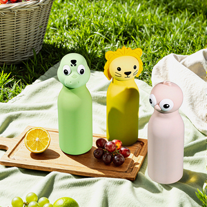 <strong>Hot</strong> Selling ODM Stainless Steel <strong>Thermos</strong> with Silicone Animal Head Lid Customable
