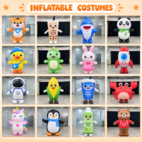 Costume de mascotte gonflable personnalisé, combinaison gonflable intégrale, costume de girafe de dessin animé pour adultes, idéal pour les fêtes