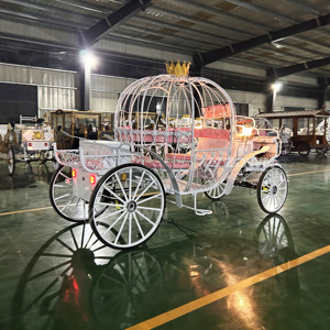 2025 nhà máy Outlet Hoàng Gia công chúa đám cưới ngựa vận chuyển điện 4 bánh xe Cinderella bí ngô vận chuyển đèn LED - Product Image 3