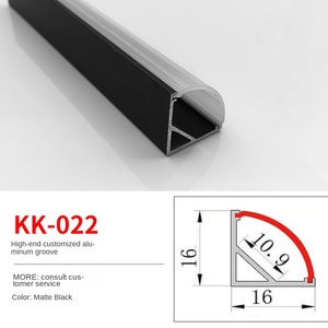 โปรไฟล์อลูมิเนียม LED รูปตัว T รุ่น 6063-T5 สีดำและสีเงิน รุ่น T6 แสงวอร์มไวท์ 3500K CRI 90 สำหรับงานแสงสว่าง - Product Image 2