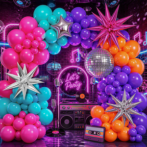 Kit <span class=keywords><strong>de</strong></span> Arco <span class=keywords><strong>de</strong></span> Globos con Temática Disco Kpop, Globos Metálicos Cromados, Látex 4D, Cadena <span class=keywords><strong>de</strong></span> Globos <span class=keywords><strong>de</strong></span> Colores, Decoración para Fiestas <span class=keywords><strong>de</strong></span> Cumpleaños, Conciertos, Estilo Años <span class=keywords><strong>80</strong></span>/<span class=keywords><strong>90</strong></span> - Product Image 3