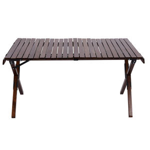 โต๊ะม้วนไข่ทำจากไม้น้ำหนักเบาพับเก็บได้อเนกประสงค์โต๊ะปิกนิกขนาดใหญ่พับได้ทั้งในและนอกอาคาร - Product Image 3