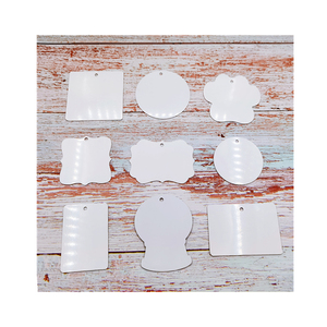 Customized Gloss White 1.0mm 3.5" Sublimation Xmas Ornament Circle Round Aluminum Sublimation Ornaments for <strong>Christmas</strong> - Product Image 1