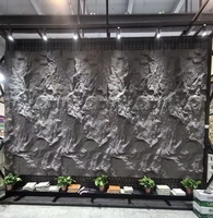 Panneau mural en pierre artificielle en polyuréthane PU léger pour l'extérieur, décoratif, imitation roche, panneau mural en pierre 3D en PU