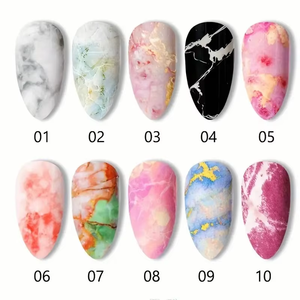 Patrón de mármol cielo estrellado Nail Art Foil transferencia pegatinas DIY decoración uñas encanto pegatinas - Product Image 3