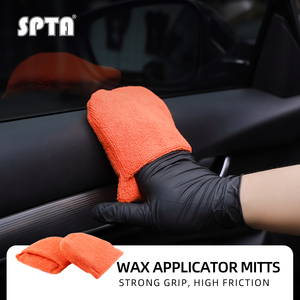 SPTA 10 pièces 125 mm Tampons applicateurs <span class=keywords><strong>de</strong></span> <span class=keywords><strong>cire</strong></span> pour voiture en microfibre Éponge <span class=keywords><strong>de</strong></span> polissage pour nettoyant <span class=keywords><strong>de</strong></span> peinture <span class=keywords><strong>de</strong></span> moyeu <span class=keywords><strong>de</strong></span> roue automobile - Product Image 1