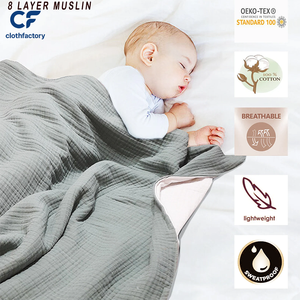 Tissu en crêpe 100% coton biologique pour vêtements de bébé, hypoallergénique, certifié GOTS, OEM/ODM pour vêtements pour nourrissons, langes, bavoirs - Product Image 3