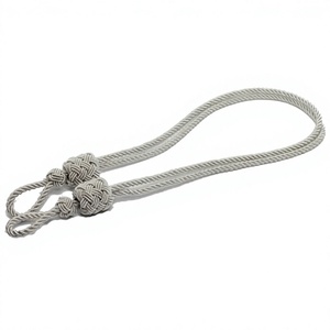 Cordon en macramé torsadé à 3 brins Dada Marine Corps Gold, double sangle réglable, rayures rouges, fil de bullion/mylar/soie haute ténacité - Product Image 6