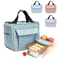 Sac à lunch isotherme élégant avec doublure intérieure anti-fuite, facile à nettoyer, sac fourre-tout portable pour le bureau et les pique-niques