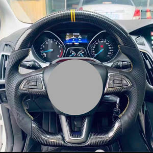 Personnalisation du volant applicable à <span class=keywords><strong>Ford</strong></span> <span class=keywords><strong>Focus</strong></span> MK2 MK3 MK4 <span class=keywords><strong>RS</strong></span> ST Mondeo Edge Volant en fibre de carbone - Product Image 6