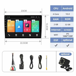 วิทยุติดรถยนต์1din แอนดรอยด์เครื่องเล่นมัลติมีเดีย2DIN GPS <span class=keywords><strong>DVD</strong></span> BT Wi-Fi วิดีโอแบบสากลหน้าจอ7นิ้ว9นิ้ว10นิ้วสำหรับรถยนต์ - Product Image 4