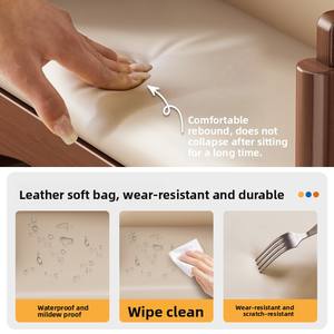 Banco de Bambú Multifuncional de Diseño Moderno y Simple con Zapatero, Otomana Larga para Sentarse - Product Image 6