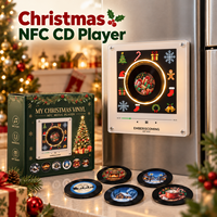 Lecteur de musique CD NFC de Noël en gros avec disques vinyles magnétiques, coffret cadeau souvenir pour les fêtes, mariages, anniversaires, ensemble de souvenirs
