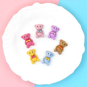 Directo de Fábrica: Adorno de Oso de Dibujos Animados, Caja de Papelería de Resina DIY, Decoración para Funda de Teléfono Móvil, Accesorios de Broche, Arte de Amor - Product Image 3