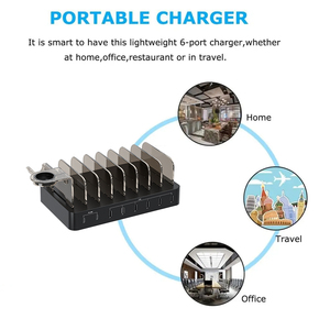 Personalizzato elettrico portatile famiglia pubblica più dispositivi USB caricabatterie Desktop Multi Tablet <span class=keywords><strong>cellulare</strong></span> 8 porte stazione di <span class=keywords><strong>ricarica</strong></span> - Product Image 6
