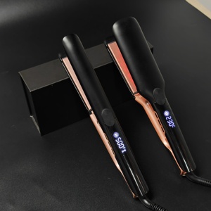Piastra per Capelli Professionale con Logo Personalizzato, 500°F, Alta Temperatura, Display LCD, Piastre Larghe in Titanio per Styling - Product Image 4