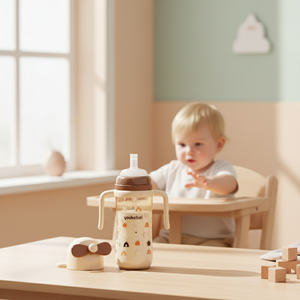 Produits pour bébés OEM personnalisés, sans BPA, gobelets à lait pour bébés, à large ouverture, avec poignée, anti-éclaboussures, biberon portable pour bébés - Product Image 1