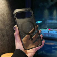 Coques de téléphone de luxe magnétiques en TPU+PC avec paillettes brillantes pour Google Pixel 10/10Pro XL 9 Pro 10A 8Pro, dos transparent