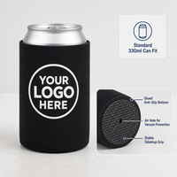 Porte-canettes isotherme en néoprène personnalisé avec logo, 12oz 16oz, pour canettes de bière, sublimation, pliable, portable, pour boissons froides